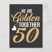 50e Jubileum van het huwelijk 50 jaar oud Gouden p Briefkaart (Voorkant)