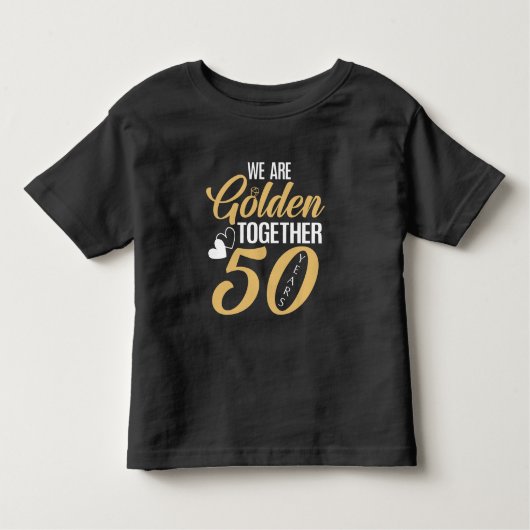 50e Jubileum van het huwelijk 50 jaar oud Gouden p Kinder Shirts (Voorkant)