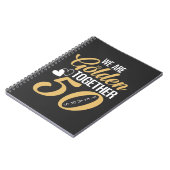 50e Jubileum van het huwelijk 50 jaar oud Gouden p Notitieboek (Linkerzijde)