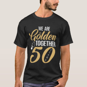 50e Jubileum van het huwelijk 50 jaar oud Gouden p T-shirt