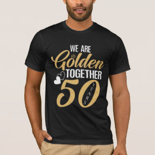 50e Jubileum van het huwelijk 50 jaar oud Gouden p T-shirt