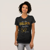 50e Jubileum van het huwelijk 50 jaar oud Gouden p T-shirt (Voorkant volledig)