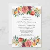 50e Jubileum van het huwelijk Burgundy - Tuurlijk  Kaart (Voorkant)