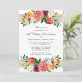 50e Jubileum van het huwelijk Burgundy - Tuurlijk  Kaart (Staand voorkant)