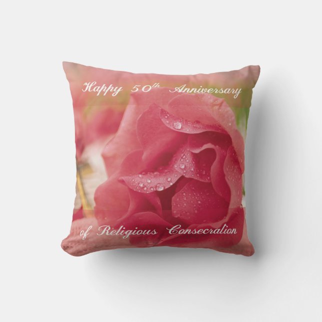 50e Jubileum van het Roos van de godsdienstvrijhei Kussen (Voorkant)