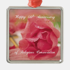 50e Jubileum van het Roos van de godsdienstvrijhei Metalen Ornament