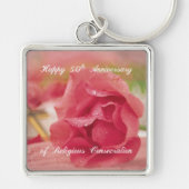 50e Jubileum van het Roos van de godsdienstvrijhei Sleutelhanger (Voorkant)