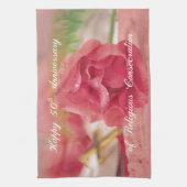 50e Jubileum van het Roos van de godsdienstvrijhei Theedoek (Verticaal)