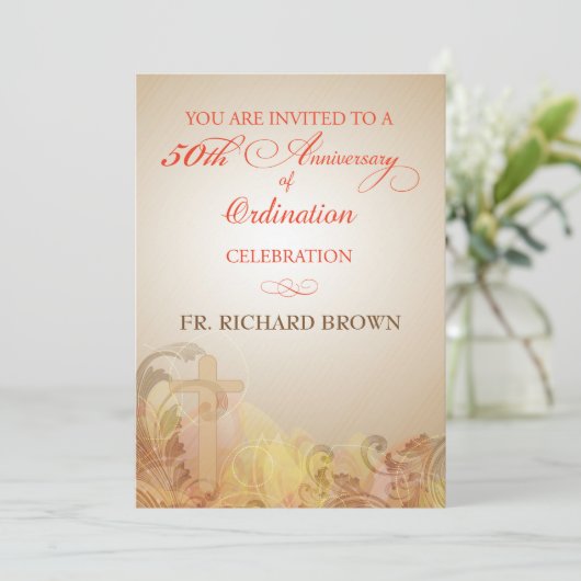 50e Jubileum van Orde, priester Kaart (Staand voorkant)