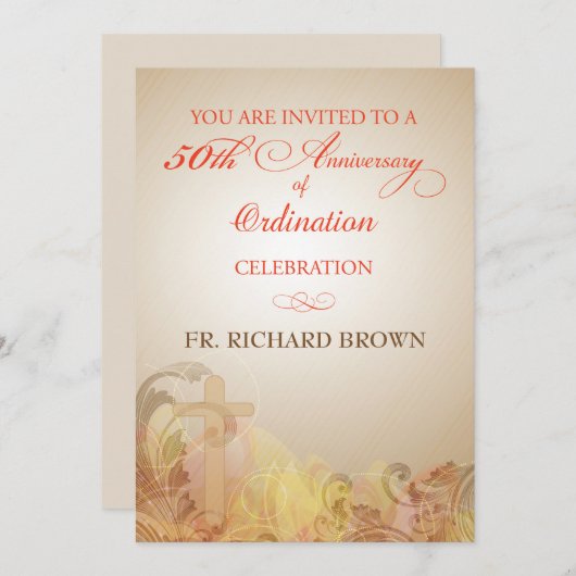 50e Jubileum van Orde, priester Kaart (Voorkant / Achterkant)