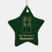  50e Jubileum van Ordination Green Keramisch Ornament (Rechts)