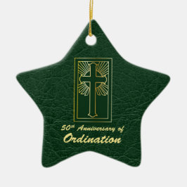  50e Jubileum van Ordination Green Keramisch Ornament