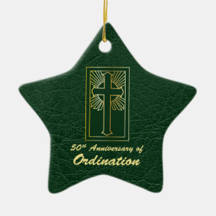  50e Jubileum van Ordination Green Keramisch Ornament