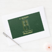  50e Jubileum van Ordination Green Rechthoekige Sticker (Envelop)