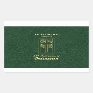 50e Jubileum van Ordination Green Rechthoekige Sticker