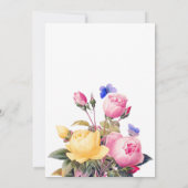 50e Jubileum van witte en lentesFloral Kaart (Achterkant)