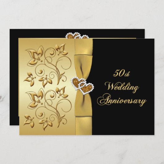 50e Jubileum verenigd harten 3 Uitnodiging (Voorkant / Achterkant)