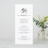 50e JUBILEUM VIERING Menu (Staand voorkant)