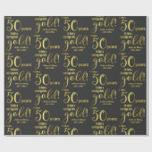 50e Jubileum voor bruiloft 50 jaar Cadeaupapier (Vlak)