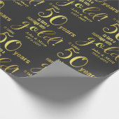 50e Jubileum voor bruiloft 50 jaar Cadeaupapier (Hoek)