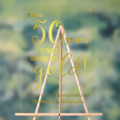 50e Jubileum voor bruiloft Acryl Bord (Neutraal)