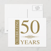 50e Jubileum voor bruiloft Briefkaart (Voorkant / Achterkant)