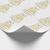 50e Jubileum voor bruiloft Cadeaupapier (Hoek)