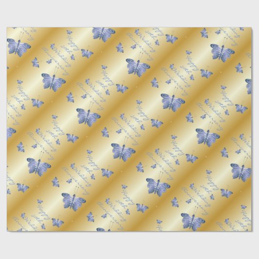 50e Jubileum voor bruiloft Cadeaupapier (Vlak)