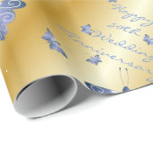 50e Jubileum voor bruiloft Cadeaupapier (Rol Hoek)