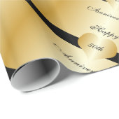 50e Jubileum voor bruiloft Cadeaupapier (Rol Hoek)