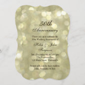 50e Jubileum voor bruiloft Champagne Bubbles Invit Kaart (Voorkant / Achterkant)