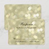 50e Jubileum voor bruiloft Champagne Bubbles RSVP (Voorkant / Achterkant)