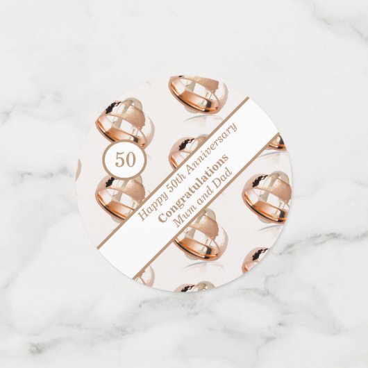 50e Jubileum voor bruiloft Confetti (Kleine voorkant)