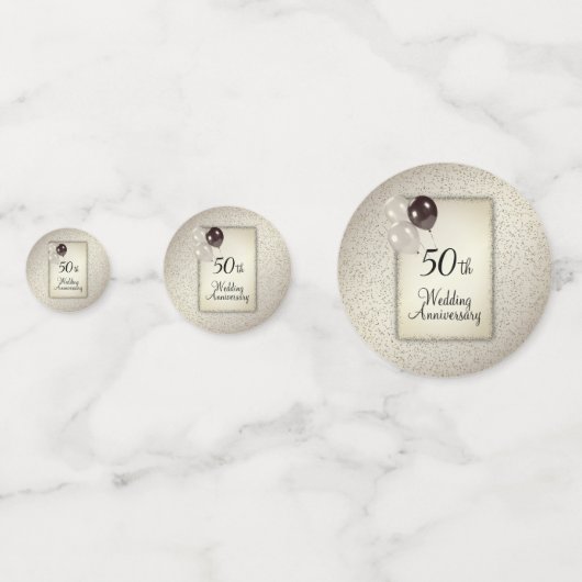 50e Jubileum voor bruiloft Confetti (Achterkanten)