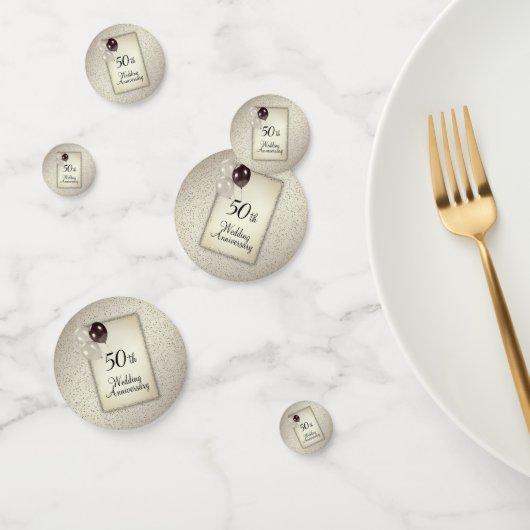 50e Jubileum voor bruiloft Confetti (Groep)