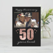 50e Jubileum voor bruiloft Een fotofeest Kaart (Staand voorkant)