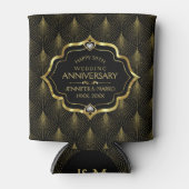 50e Jubileum voor bruiloft en gouden kunst Decotip Blikjeskoeler (Voorkant)