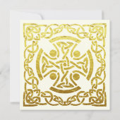 50e Jubileum voor bruiloft Faux Gold Celtic Knot I Kaart (Achterkant)