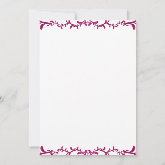 50e Jubileum voor bruiloft - Floral Uitnodiging (Achterkant)