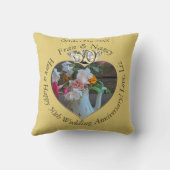 50e Jubileum voor bruiloft Foto Diamond Heart Kussen (Achterkant)