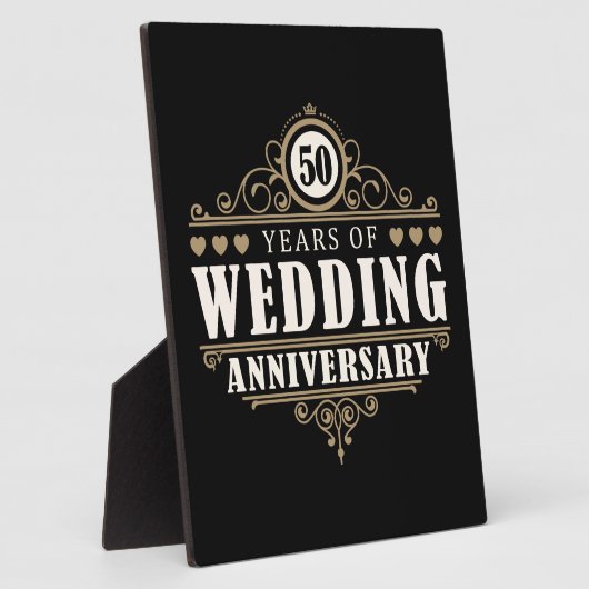 50e Jubileum voor bruiloft Fotoplaat (Zijkant)
