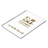 50e Jubileum voor bruiloft Gastboek Gold White Notitieboek (Linkerzijde)