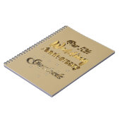 50e Jubileum voor bruiloft Gastboek Goudtekst Notitieboek (Linkerzijde)