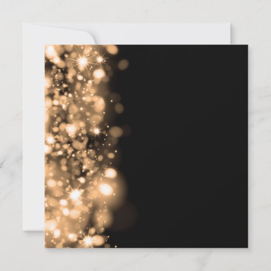 50e Jubileum voor bruiloft Glam Sparkles Gold Kaart (Achterkant)