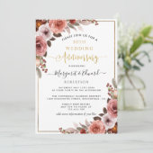 50e Jubileum voor bruiloft, goud en bloesmeel Kaart (Staand voorkant)