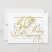 50e Jubileum voor bruiloft - Indure uitnodigingen (Voorkant)