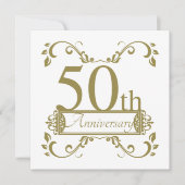 50e Jubileum voor bruiloft Kaart (Voorkant)
