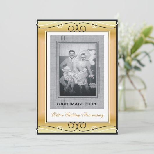 50e Jubileum voor bruiloft Kaart (Staand voorkant)