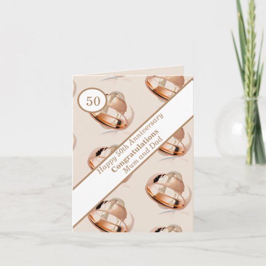 50e Jubileum voor bruiloft Kaart (Voorkant)