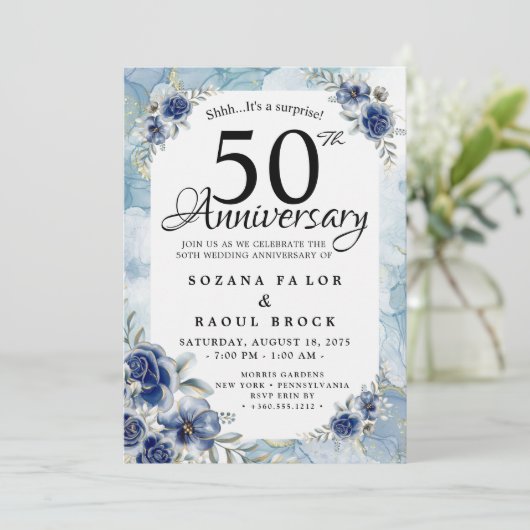 50e Jubileum voor bruiloft Kaart (Staand voorkant)